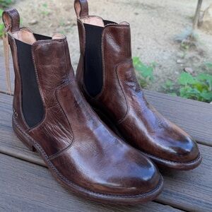 BED|STU Brown Leather Ankle Boots